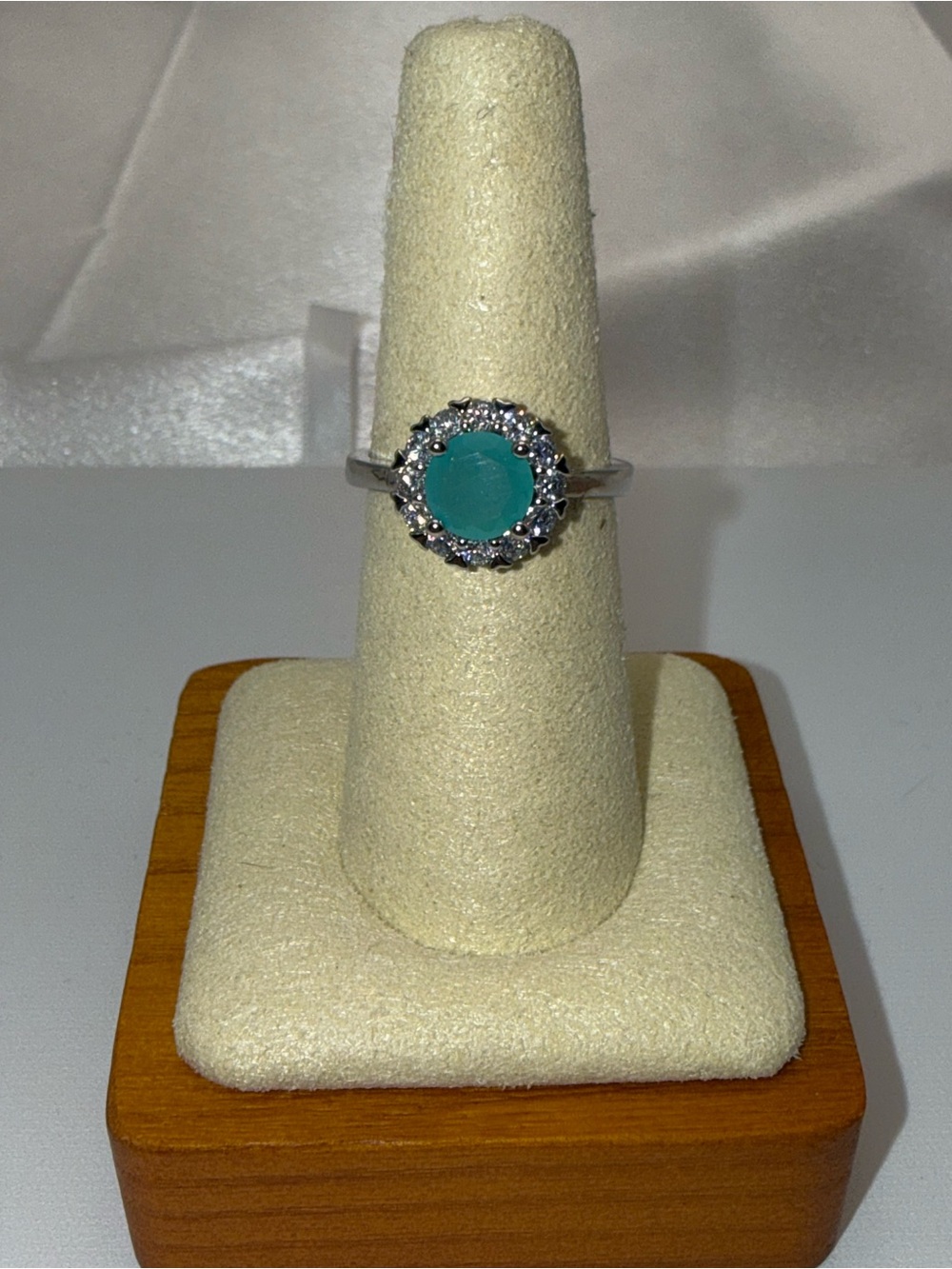 18K Gold Dipped Moonstone and AAA CZ Ring Size 6 to 9 Adjustable